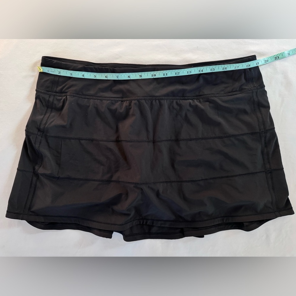 Lululemon Pace Rival Skirt, Black, Size 14, Mid Rise, 15” Length - Picture 6 of 14